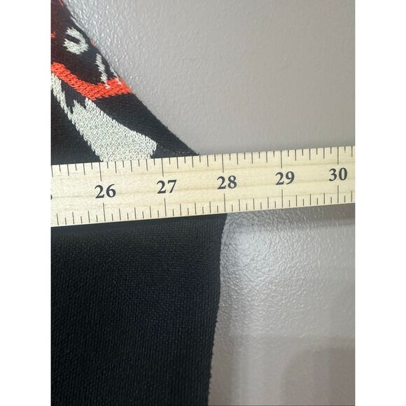 NWOT UNIQUE VINTAGE HALLOWEEN PUMPKIN ARGYLE BLACK CARDIGAN WOMEN'S XXL - Picture 9 of 12